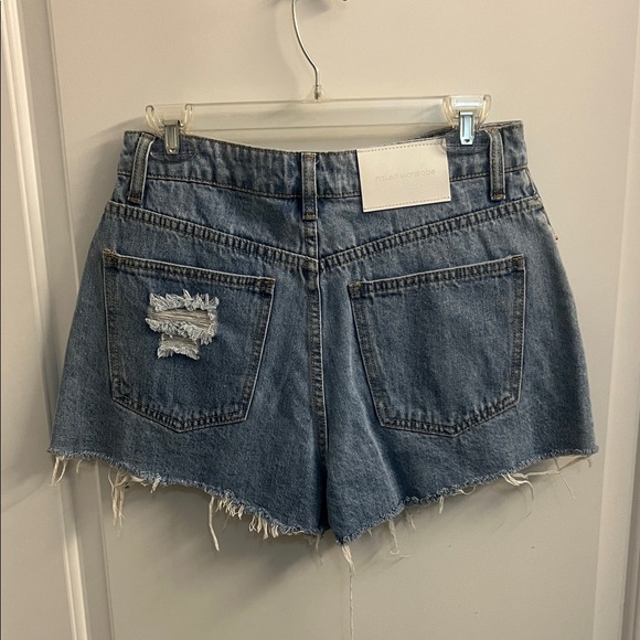 Naked Wardrobe Blue Distressed Jean Shorts - Picture 7 of 7